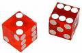 A pair of red dice