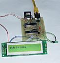 AVR microcontroller controls an LCD display