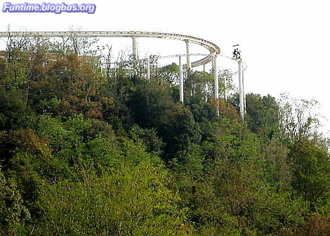 A human powered roller coaster ride