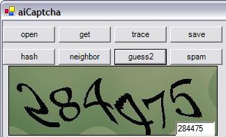 Screenshot of the capcha breaker