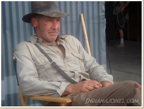 Harrison Ford in classic Indiana Jones costume